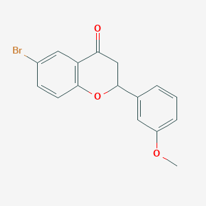 molecular formula C16H13BrO3 B8401560 6-Bromo-2-(3-methoxyphenyl)chroman-4-one 