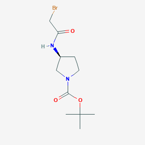 molecular formula C11H19BrN2O3 B8401572 (S)-3-(2-Bromoacetyl)amino-1-(tert-butoxycarbonyl)pyrrolidine 