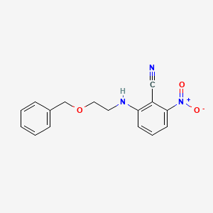 molecular formula C16H15N3O3 B8401584 2-{[2-(Benzyloxy)ethyl]amino}-6-nitrobenzonitrile CAS No. 1093207-12-5