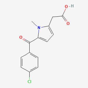 molecular formula C14H12ClNO3 B8401589 5-(p-Chlorobenzoyl)-1-methylpyrrole-2-acetic acid 