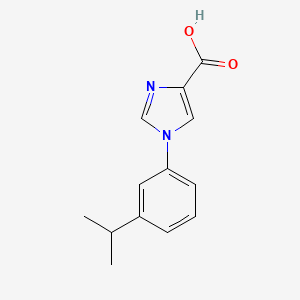 molecular formula C13H14N2O2 B8401623 1-(3-Isopropyl-phenyl)-1H-imidazole-4-carboxylic Acid 