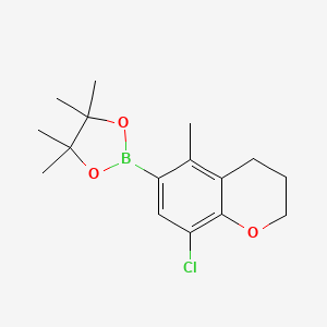 2-(8-chloro-5-methyl-3,4-dihydro-2H-1-benzopyran-6-yl)-4,4,5,5-tetramethyl-1,3,2-dioxaborolane