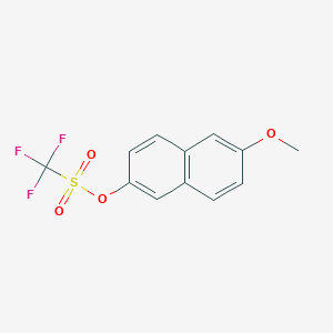molecular formula C12H9F3O4S B8401656 6-Methoxynaphthalen-2-yl trifluoromethanesulfonate 