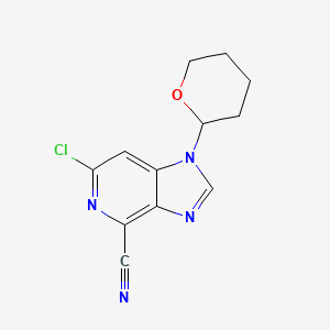 6-chloro-1-(tetrahydro-2H-pyran-2-yl)-1H-imidazo[4,5-c]pyridine-4-carbonitrile