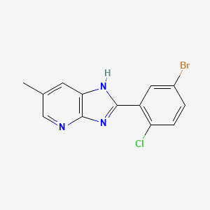 molecular formula C13H9BrClN3 B8401673 2-(5-bromo-2-chlorophenyl)-6-methyl-1H-imidazo[4,5-b]pyridine 