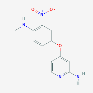molecular formula C12H12N4O3 B8401681 4-(4-(Methylamino)-3-nitrophenoxy)pyridin-2-amine 