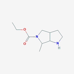 molecular formula C10H18N2O2 B8401712 Ethyl 8-methyl-2,7-diazabicyclo[3.3.0]octane-7-carboxylate 
