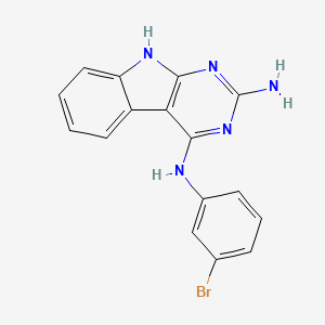 4-N-(3-bromophenyl)-9H-pyrimido[4,5-b]indole-2,4-diamine