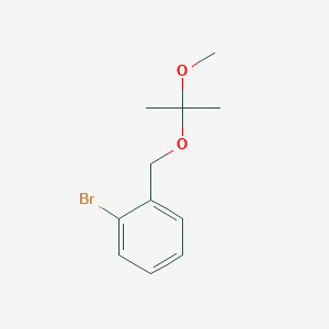 molecular formula C11H15BrO2 B8401770 2-Methoxy-2-(o-bromobenzyloxy)propane 