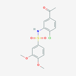 N-(5-acetyl-2-chloro-phenyl)-3,4-dimethoxy-benzenesulfonamide