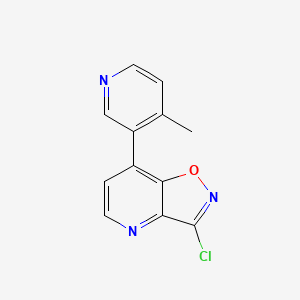 molecular formula C12H8ClN3O B8401884 3-Chloro-7-(4-methylpyridin-3-yl)isoxazolo[4,5-b]pyridine 