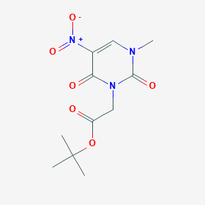 molecular formula C11H15N3O6 B8401939 t-Butyl (5-nitro-1-methyl-uracilyl)acetate 