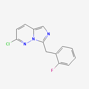 molecular formula C13H9ClFN3 B8402050 2-Chloro-7-(2-fluorobenzyl)imidazo[1,5-b]pyridazine 