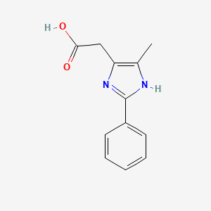 molecular formula C12H12N2O2 B8402063 5-Methyl-2-phenylimidazole-4-acetic acid 