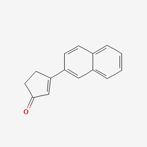 molecular formula C15H12O B8402067 3-Naphthalen-2-yl-cyclopent-2-enone 