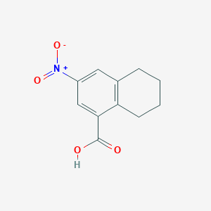molecular formula C11H11NO4 B8402094 3-Nitro-5,6,7,8-tetrahydro-1-naphthoic acid 