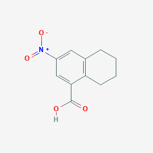 molecular formula C11H11NO4 B8402094 7-Nitro-1,2,3,4-tetrahydro-5-naphthoic acid 