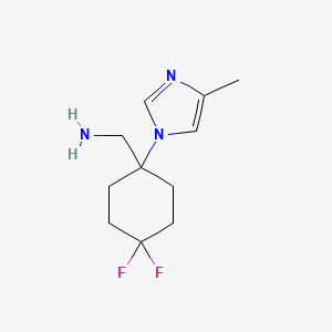 (4,4-difluoro-1-(4-methyl-1H-imidazol-1-yl)cyclohexyl)methanamine