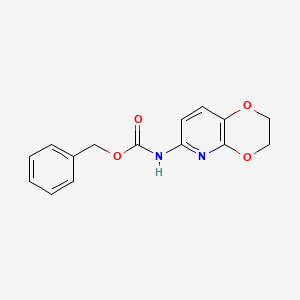 molecular formula C15H14N2O4 B8402120 (2,3-Dihydro-[1,4]dioxino[2,3-b]pyridin-6-yl)-carbamic acid benzyl ester 