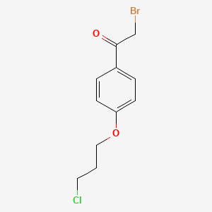 molecular formula C11H12BrClO2 B8402125 2-Bromo-1-[4-(3-chloro-propoxy)-phenyl]-ethanone 