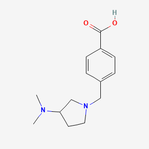 molecular formula C14H20N2O2 B8402135 4-[[3-(Dimethylamino)pyrrolidin-1-yl]methyl]benzoic acid 
