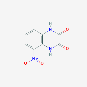 molecular formula C8H5N3O4 B8402155 2,3-Dihydroxy-5-nitroquinoxaline 