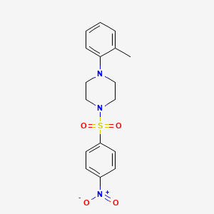 molecular formula C17H19N3O4S B8402158 1-[(p-Nitrophenyl)sulfonyl]-4-(o-methylphenyl)piperazine 