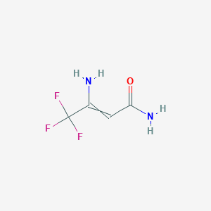 molecular formula C4H5F3N2O B8402165 4,4,4-Trifluoro-3-amino-2-butenamide 