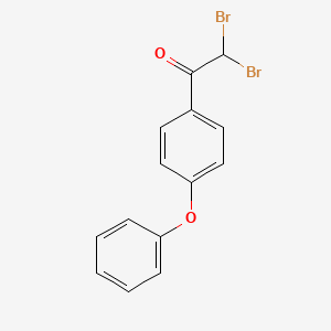 molecular formula C14H10Br2O2 B8402185 2,2-Dibromo-1-(4-phenoxyphenyl)ethanone 