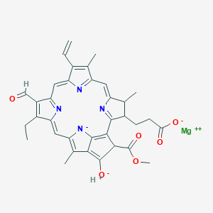 B084022 magnesium;3-[(12E)-16-ethenyl-11-ethyl-3-methoxycarbonyl-17,21,26-trimethyl-12-(oxidomethylidene)-4-oxo-23,24,25-triaza-7-azanidahexacyclo[18.2.1.15,8.110,13.115,18.02,6]hexacosa-1(23),2(6),5(26),8,10,13(25),14,16,18(24),19-decaen-22-yl]propanoate;hydron CAS No. 14428-12-7