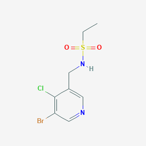 molecular formula C8H10BrClN2O2S B8402215 N-((5-Bromo-4-chloropyridin-3-yl)methyl)ethanesulfonamide 