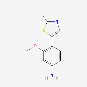 3-Methoxy-4-(2-methyl-thiazol-5-yl)-phenylamine