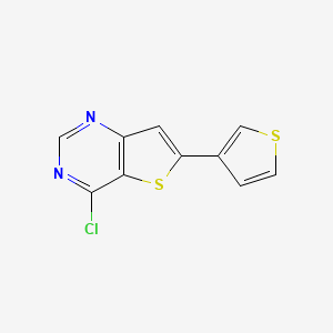 molecular formula C10H5ClN2S2 B8402219 6-(3-Thienyl)-4-chlorothieno[3,2-d]pyrimidine 