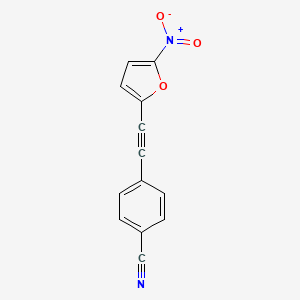 molecular formula C13H6N2O3 B8402248 4-[(5-Nitro-2-furyl)-ethynyl]benzonitrile 