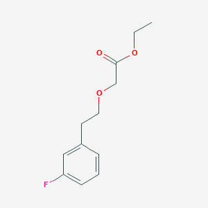 molecular formula C12H15FO3 B8402271 [2-(3-Fluoro-phenyl)-ethoxy]-acetic acid ethyl ester 