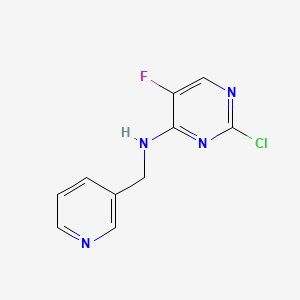 molecular formula C10H8ClFN4 B8402277 2-chloro-5-fluoro-N4-(3-pyridylmethyl)-4-pyrimidineamine CAS No. 1141925-09-8