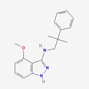 molecular formula C18H21N3O B8402292 1h-Indazol-3-amine,4-methoxy-n-(2-methyl-2-phenylpropyl)- 
