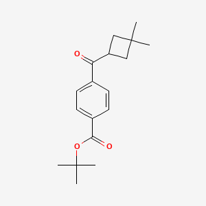 molecular formula C18H24O3 B8402318 Tert-butyl 4-(3,3-dimethylcyclobutanecarbonyl)benzoate 