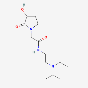 (+-)-N-(2-(Bis(1-methylethyl)amino)ethyl)-3-hydroxy-2-oxo-1-pyrrolidineacetamide