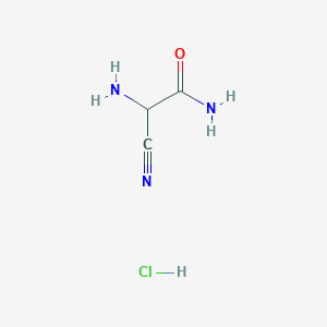 molecular formula C3H6ClN3O B8402350 2-Amino-2-cyanoacetamide hydrochloride 