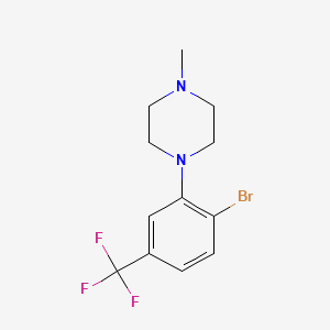 molecular formula C12H14BrF3N2 B8402362 Piperazine, 1-[2-bromo-5-(trifluoromethyl)phenyl]-4-methyl- 