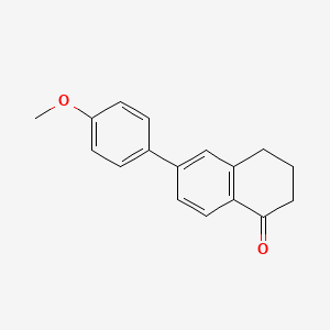 molecular formula C17H16O2 B8402376 6-(4-Methoxyphenyl)tetralin-1-one 