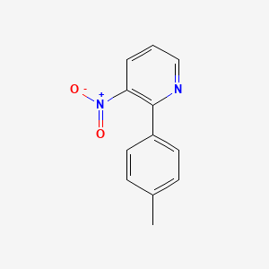 molecular formula C12H10N2O2 B8402391 3-Nitropyridine, 2-(4-methylphenyl)- 