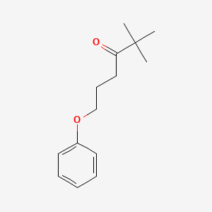 molecular formula C14H20O2 B8402406 2,2-Dimethyl-6-phenoxy-hexan-3-one 