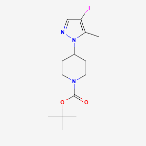 molecular formula C14H22IN3O2 B8402414 tert-butyl 4-(4-iodo-5-methyl-1H-pyrazol-1-yl)piperidine-1-carboxylate 