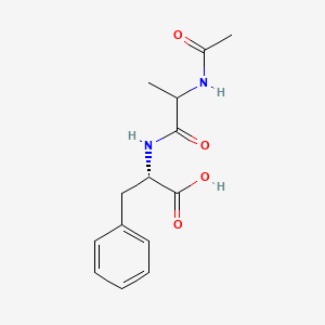 molecular formula C14H18N2O4 B8402458 N-[2-(acetylamino)propionyl]phenylalanine 