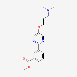 molecular formula C17H21N3O3 B8402485 Methyl 3-[5-(3-dimethylaminopropoxy)pyrimidin-2-yl]benzoate CAS No. 1092568-88-1
