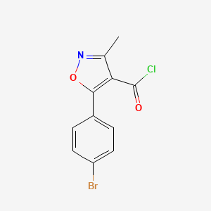 molecular formula C11H7BrClNO2 B8402551 5-(4-Bromo-phenyl)-3-methyl-isoxazole-4-carbonyl chloride 