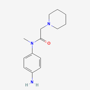 molecular formula C14H21N3O B8402556 4-(N-piperidinomethylcarbonyl-N-methyl-amino)-aniline CAS No. 262368-28-5