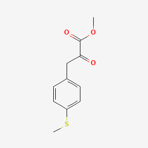 molecular formula C11H12O3S B8402577 Methyl 3-(4-(methylsulfanyl)phenyl)-2-oxopropanoate 